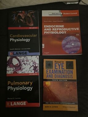 Set of Four Medical Student Text Books. Lange, Leitman,bruce White